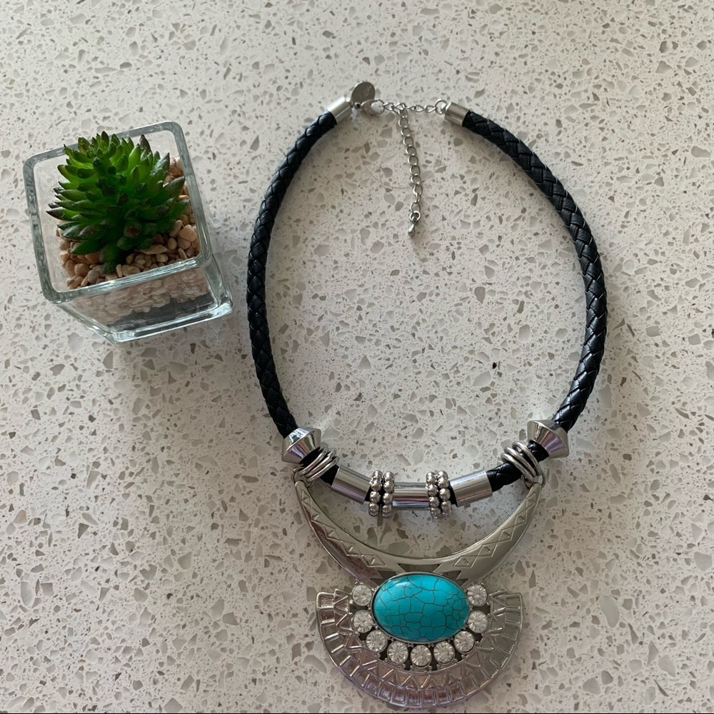 Turquoise Accent Statement Necklace - Women Jewelry Necklaces